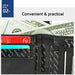 Double Zip Rfid Wallet For Men Retro Texture Anti Magnetic