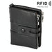 Double Zip Rfid Wallet For Men Retro Texture Anti Magnetic