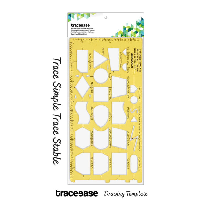 Drafting Tools it Data Flow Stencils Technical Drawing