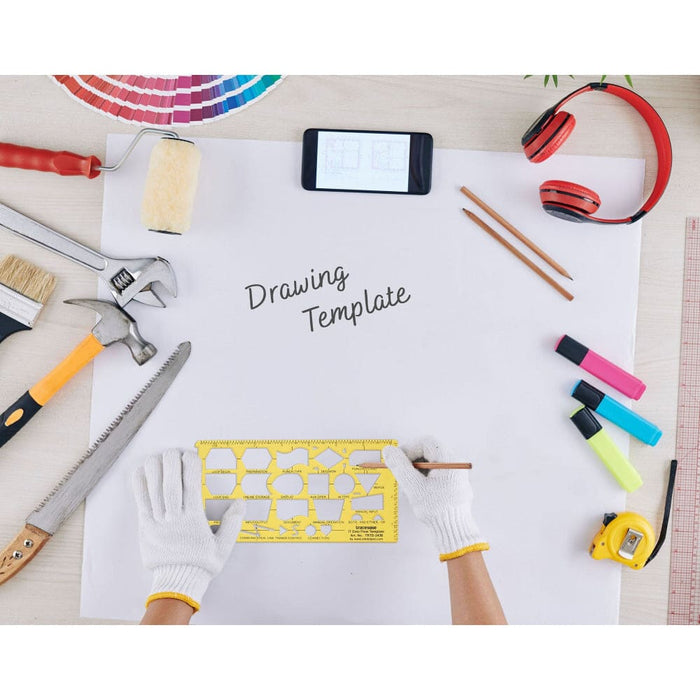 Drafting Tools it Data Flow Stencils Technical Drawing