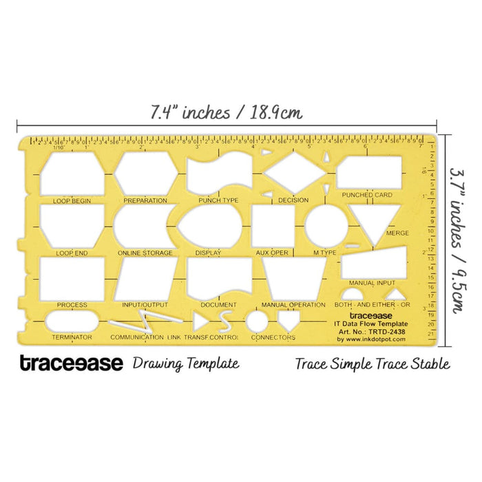 Drafting Tools it Data Flow Stencils Technical Drawing