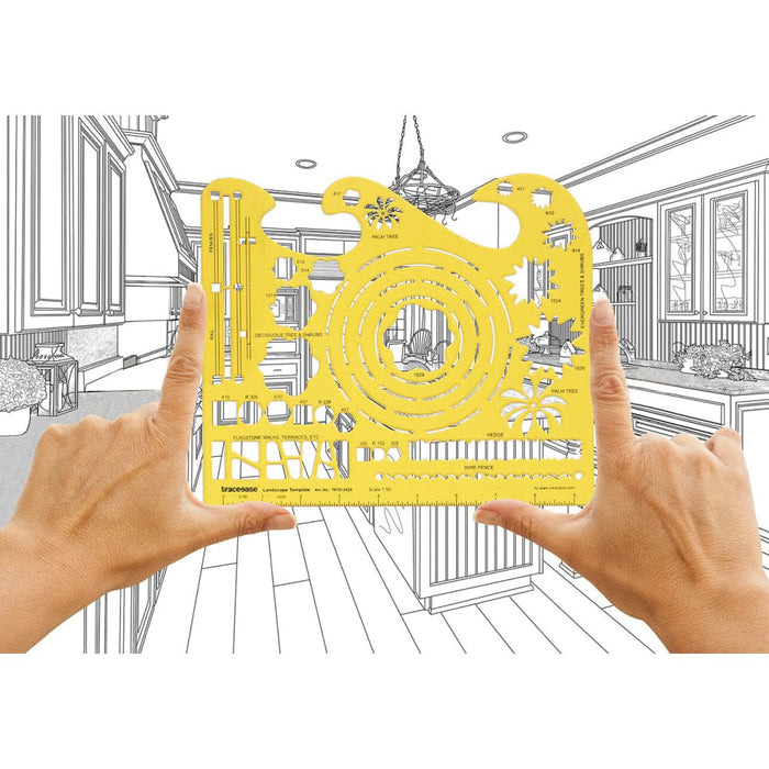 Drafting Tools Landscpae Template for Flagstones Wire Fence