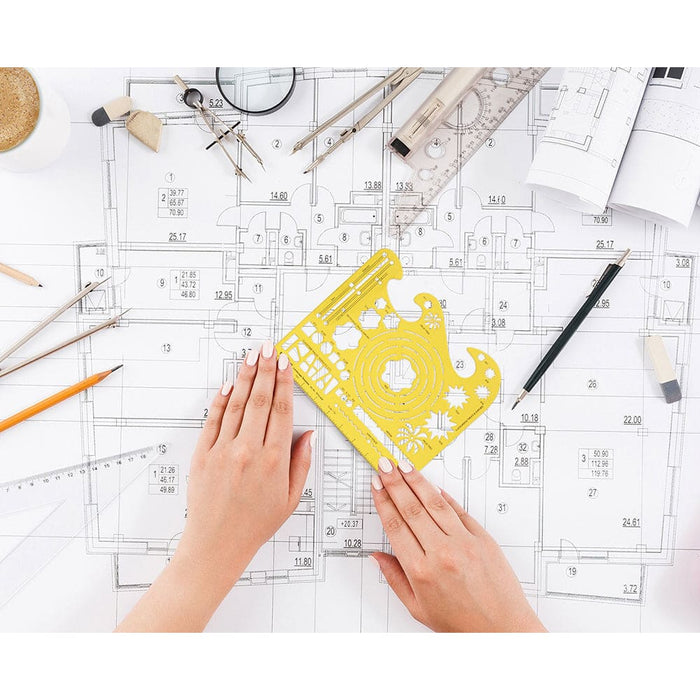 Drafting Tools Landscpae Template for Flagstones Wire Fence