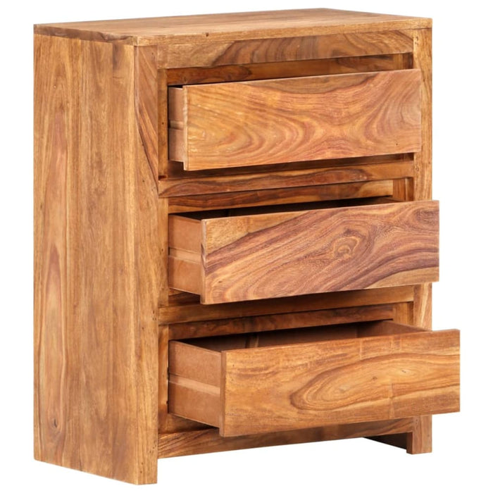Drawer Cabinet 60x33x75 Cm Solid Wood Acacia Ttnatp