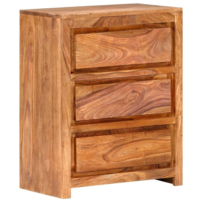 Drawer Cabinet 60x33x75 Cm Solid Wood Acacia Ttnatp