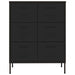 Drawer Cabinet Black 80x35x101.5 Cm Steel Ttlopo