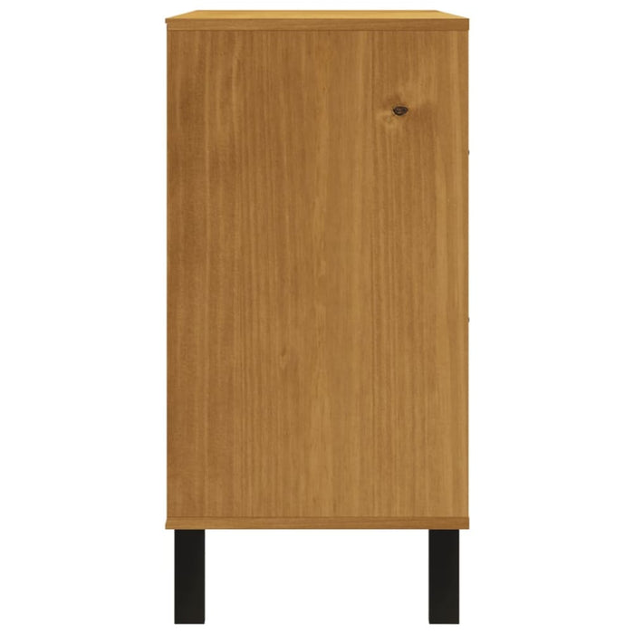 Drawer Cabinet Flam 110x40x80 Cm Solid Wood Pine Tpinol