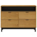 Drawer Cabinet Flam 110x40x80 Cm Solid Wood Pine Tpinol