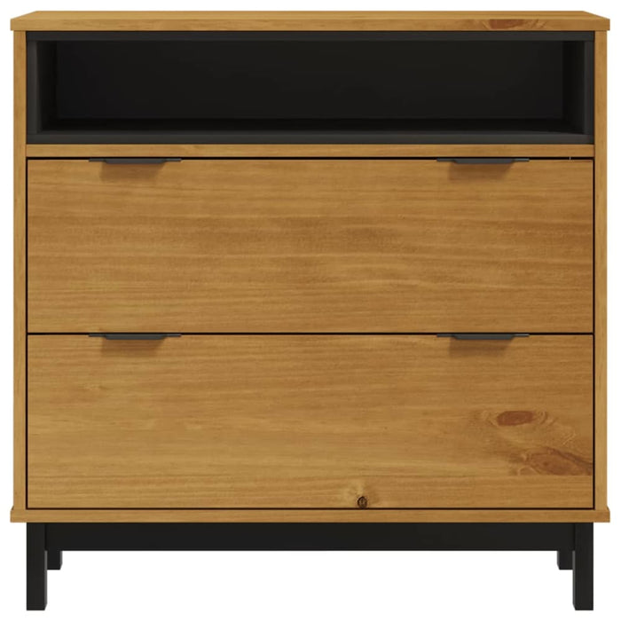 Drawer Cabinet Flam 80x40x80 Cm Solid Wood Pine Tpinop