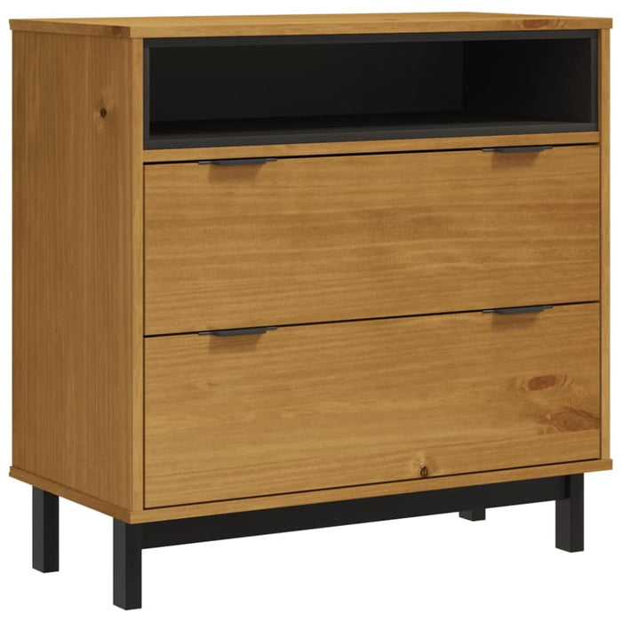 Drawer Cabinet Flam 80x40x80 Cm Solid Wood Pine Tpinop
