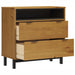 Drawer Cabinet Flam 80x40x80 Cm Solid Wood Pine Tpinop