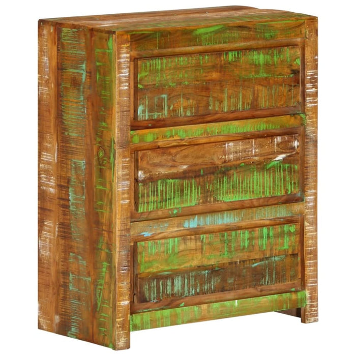 Drawer Cabinet Multicolour 60x33x75 Cm Solid Wood Reclaimed