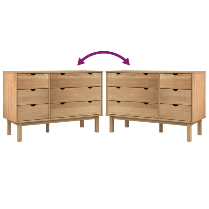 Drawer Cabinet Otta 111x43x73.5 Cm Solid Wood Pine Tanpnp