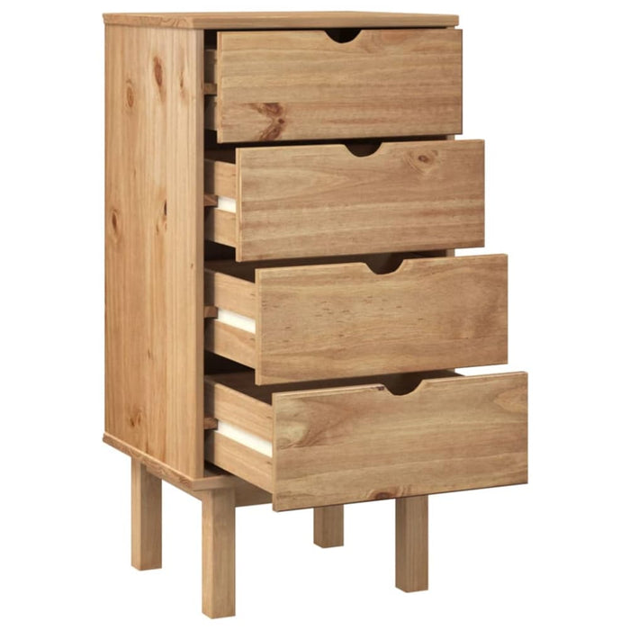 Drawer Cabinet Otta 45x39x90cm Solid Wood Pine Tanpik