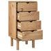 Drawer Cabinet Otta 45x39x90cm Solid Wood Pine Tanpik