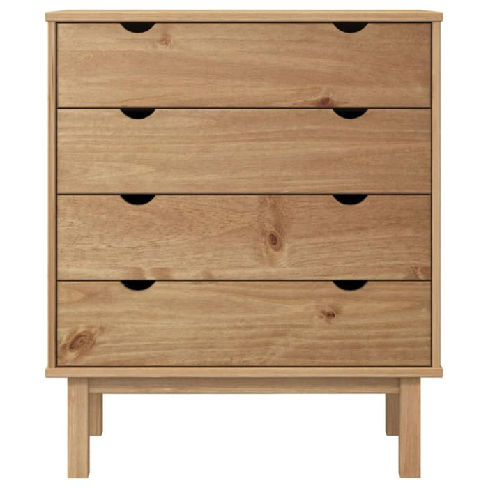 Drawer Cabinet Otta 76.5x39.5x90cm Solid Wood Pine Tanpnx