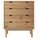Drawer Cabinet Otta 76.5x39.5x90cm Solid Wood Pine Tanpnx
