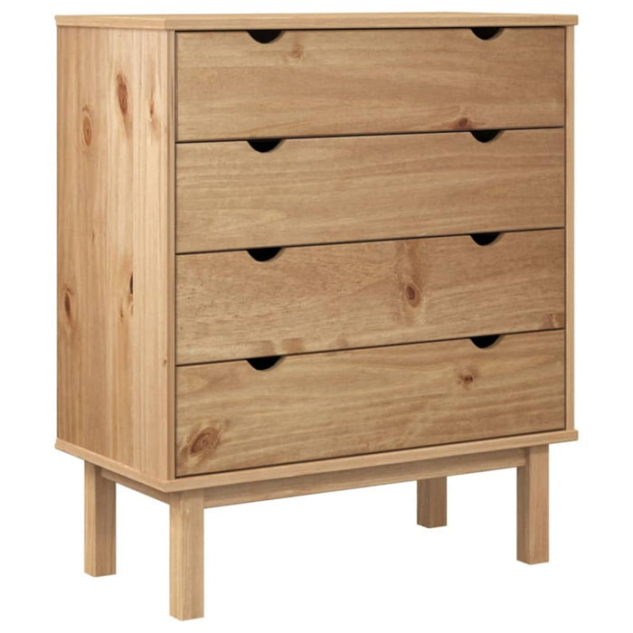 Drawer Cabinet Otta 76.5x39.5x90cm Solid Wood Pine Tanpnx