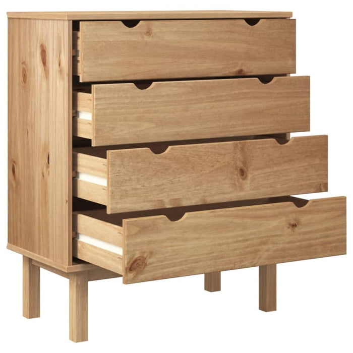Drawer Cabinet Otta 76.5x39.5x90cm Solid Wood Pine Tanpnx