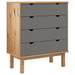 Drawer Cabinet Otta Brown&grey 76.5x39.5x90cm Solid Wood