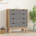 Drawer Cabinet Otta Brown&grey 76.5x39.5x90cm Solid Wood