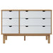 Drawer Cabinet Otta Brown & White 111x43x73.5 Cm Solid Wood