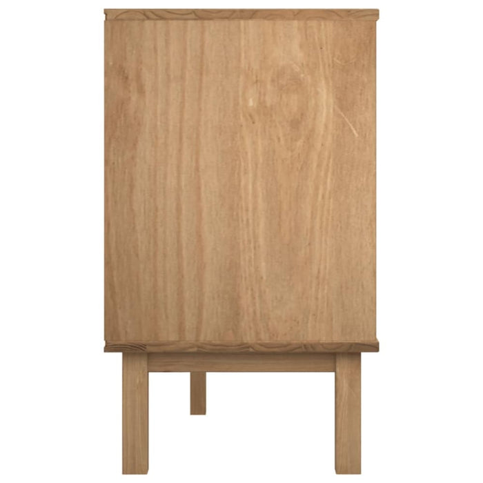 Drawer Cabinet Otta Brown & White 111x43x73.5 Cm Solid Wood