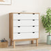 Drawer Cabinet Otta Brown&white 76.5x39.5x90cm Solid Wood