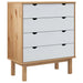 Drawer Cabinet Otta Brown&white 76.5x39.5x90cm Solid Wood