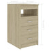 Drawer Cabinet Sonoma Oak 40x50x76 Cm Chipboard Nbonbn