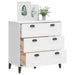 Drawer Cabinet Viken White Solid Wood Pine Tiakxb