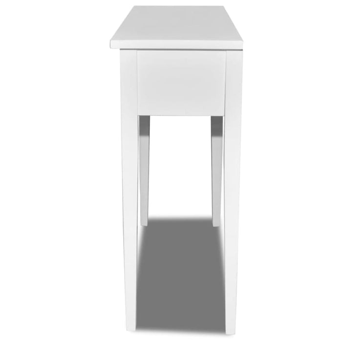 Dressing Console Table with Two Drawers White Xaooap