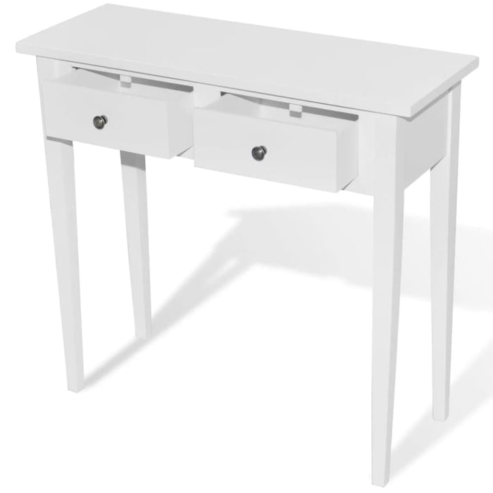 Dressing Console Table with Two Drawers White Xaooap
