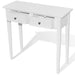 Dressing Console Table with Two Drawers White Xaooap