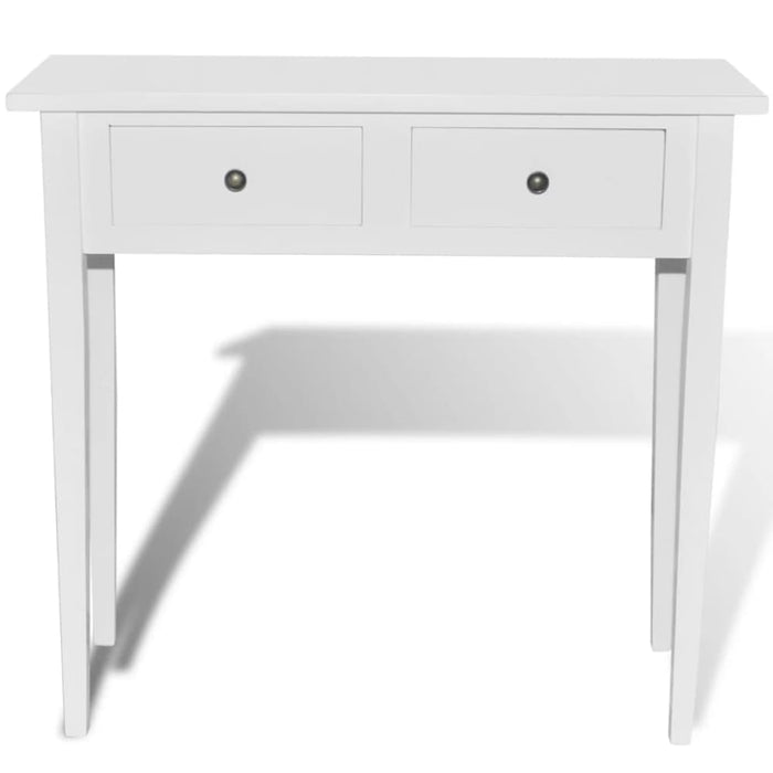 Dressing Console Table with Two Drawers White Xaooap