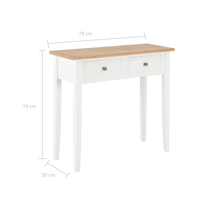 Dressing Console Table White 79x30x74 Cm Wood Xnbbpt