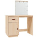 Dressing Table With Led 95x50x133.5 Cm Solid Wood Pine