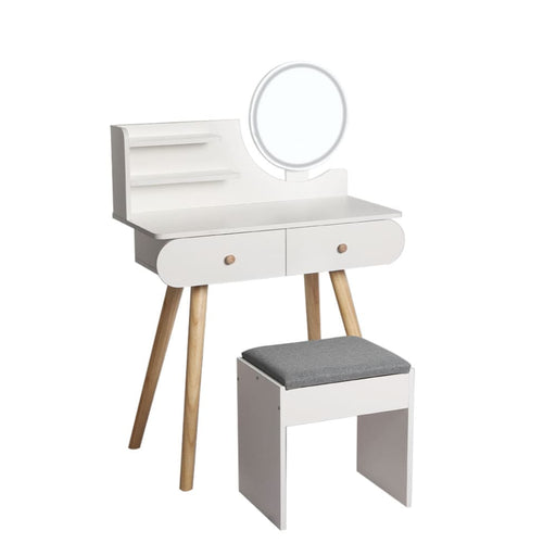 Dressing Table Stool Led Mirror Jewellery Cabinet Makeup