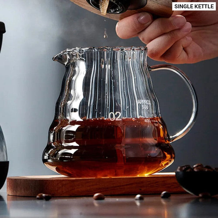 Drip Coffee Pot with Gooseneck Spout and Lid