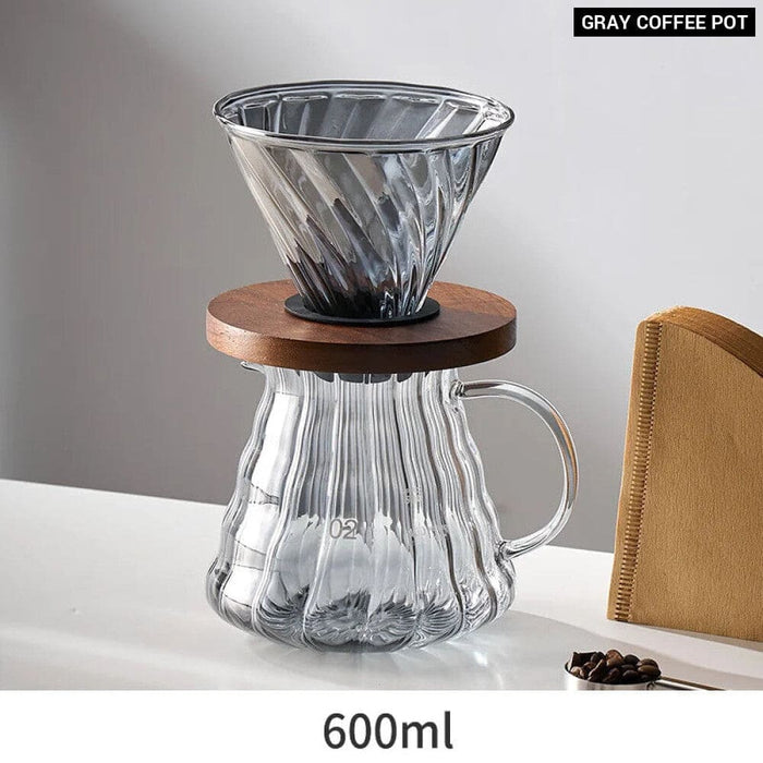 Drip Coffee Pot with Gooseneck Spout and Lid
