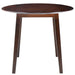 Drop-leaf Dining Table Round Mdf Brown Xaptli