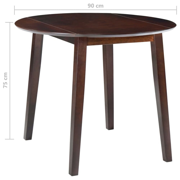 Drop-leaf Dining Table Round Mdf Brown Xaptli