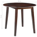 Drop-leaf Dining Table Round Mdf Brown Xaptli