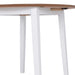 Drop-leaf Dining Table Round Mdf White Xaptib