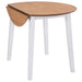 Drop-leaf Dining Table Round Mdf White Xaptib