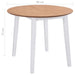 Drop-leaf Dining Table Round Mdf White Xaptib