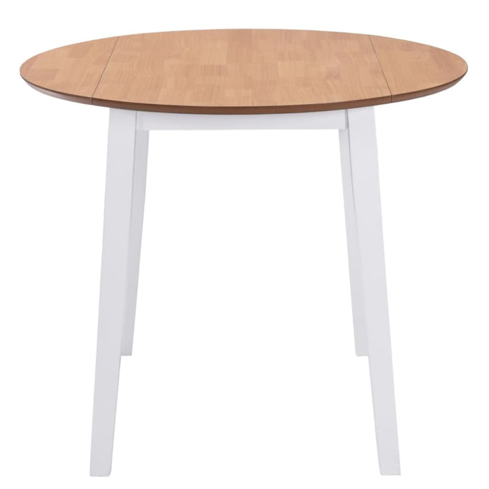 Drop-leaf Dining Table Round Mdf White Xaptib