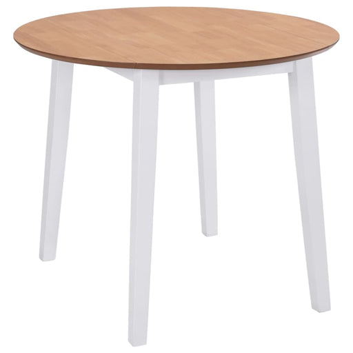 Drop-leaf Dining Table Round Mdf White Xaptib