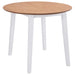 Drop-leaf Dining Table Round Mdf White Xaptib
