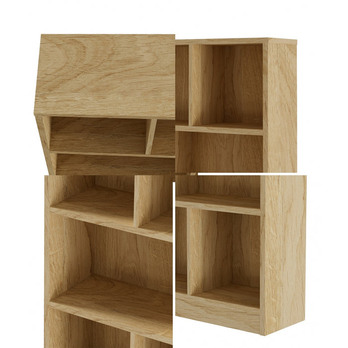 Bookshelf Display Shelves Unit Bookcase Book Cube Storage Stand Rack Natural